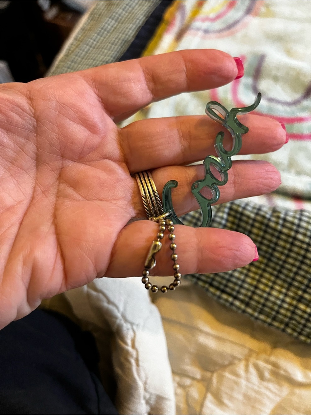 Coach Script Logo Bag Charm - Picture 5 of 9